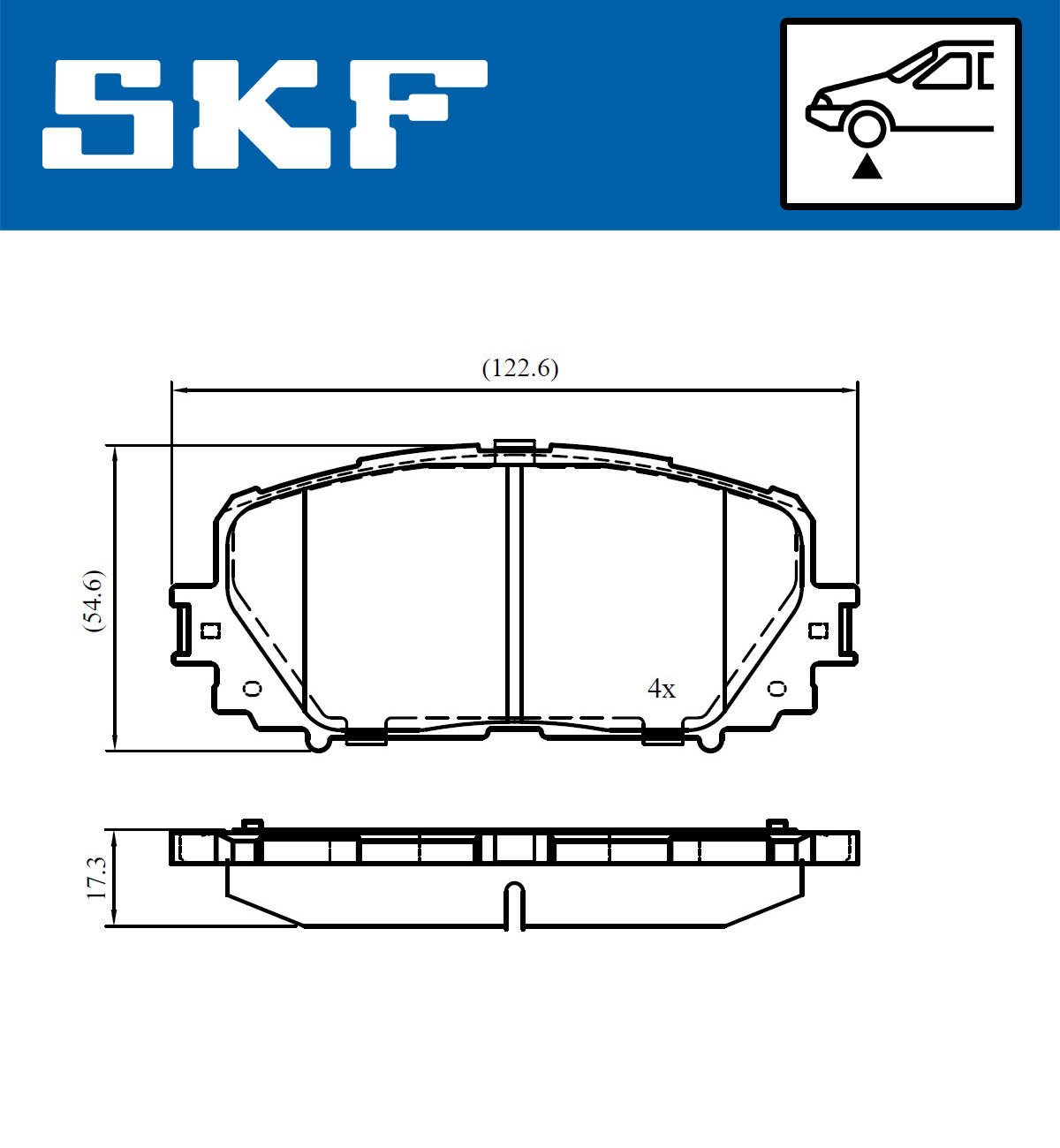 SKF VKBP 80970 Bremsbelagsatz, Scheibenbremse